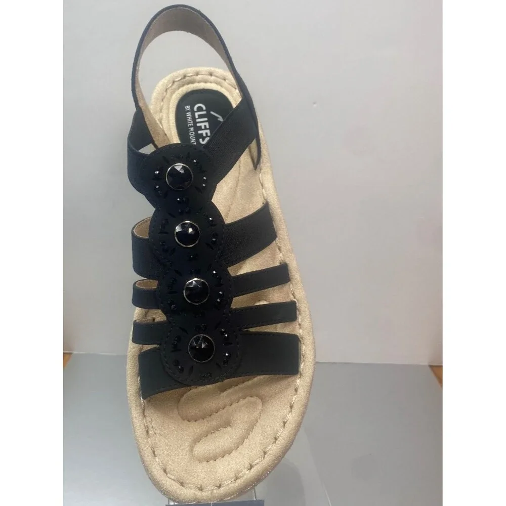 Cliffs By White Mountain Camryn Wedge Sandal Size 7 1/2 M. NEW No Box.